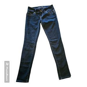 Guess Premium Womens Dark Blue Skinny Denium Jeans Size US 26 Fitted